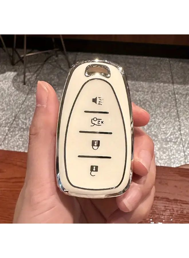 غطاء مفتاح TPU أبيض لسيارات شيفروليه ماليبو كامارو كروز ايكوينوكس ترافيرس سبارك سونيك فولت بولت 2016-2020 - Image 3